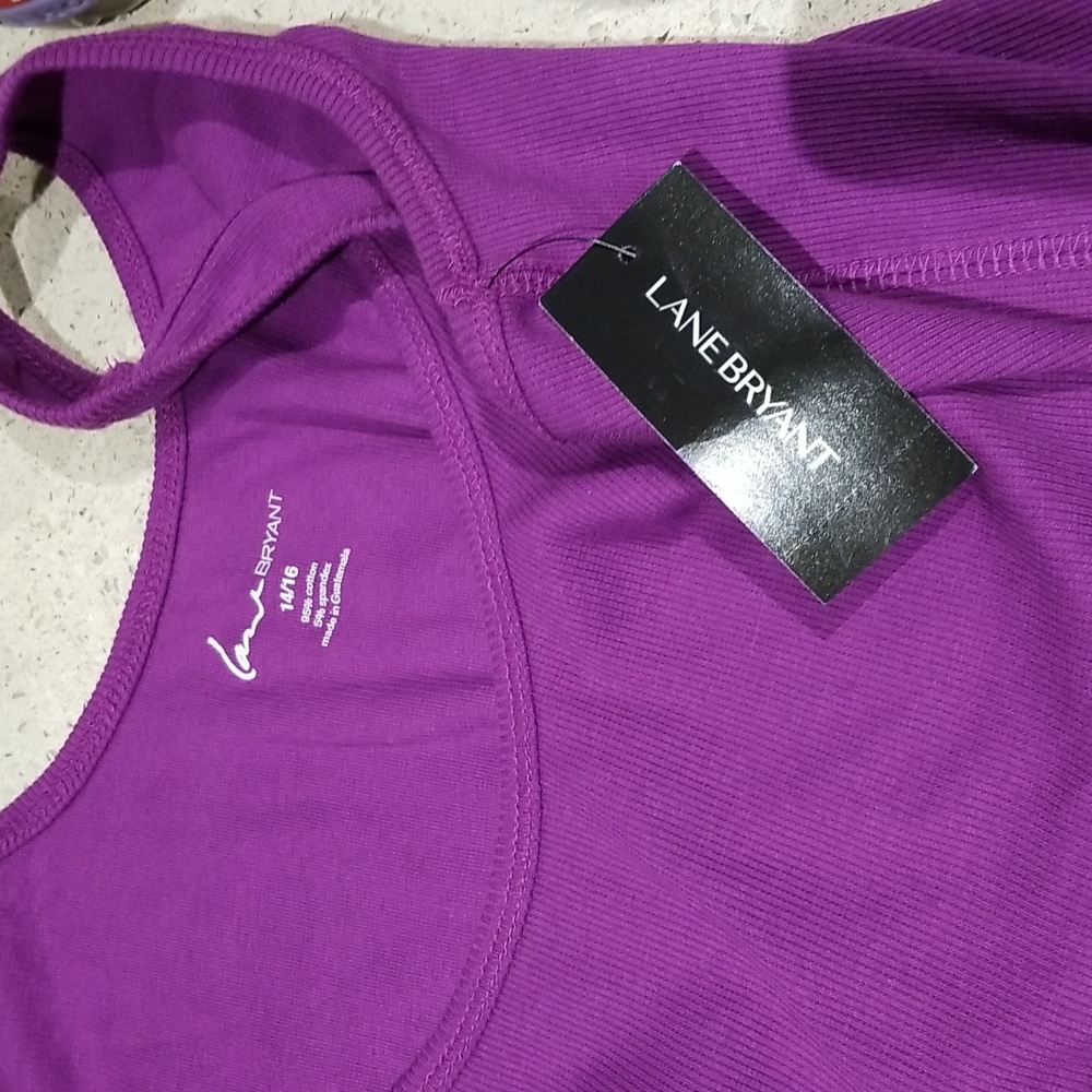 Lane Bryant purple tank top NWTS sz14/16 - Picture 3 of 5